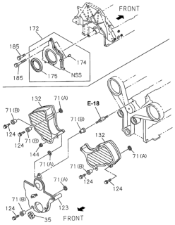 1999 Honda Passport Rubber, Mounting Diagram for 8-97149-003-0