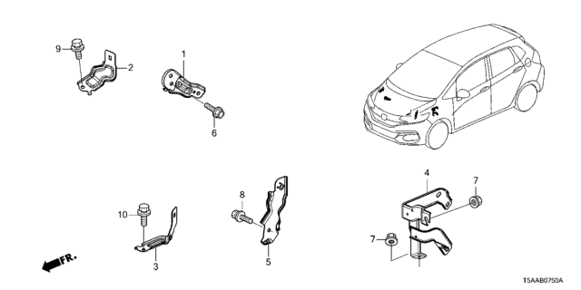 2020 Honda Fit Wire Harness Bracket Diagram