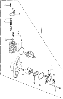 1982 Honda Accord Pump Sub-Assembly, Power Steering Diagram for 56110-PC1-010