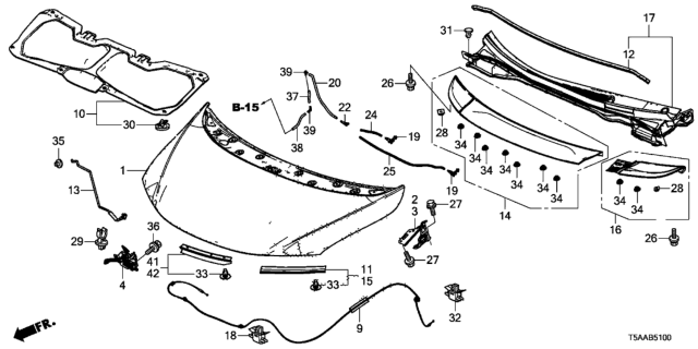 2019 Honda Fit Engine Hood Diagram