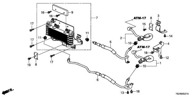 2021 Honda Ridgeline Clamp, Pipe Diagram for 25531-5J8-003