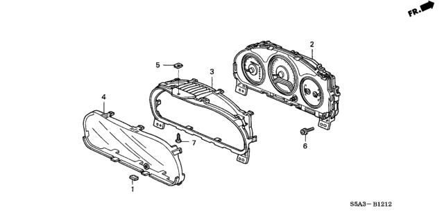 2003 Honda Civic Case Assembly Diagram for 78120-S5A-A56