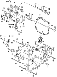 1983 Honda Accord 3 Door LX KA HMT HMT Transmission Housing Diagram