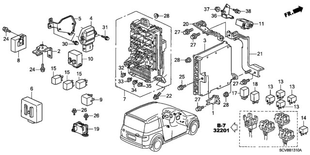 2011 Honda Element Control Unit (Cabin) Diagram