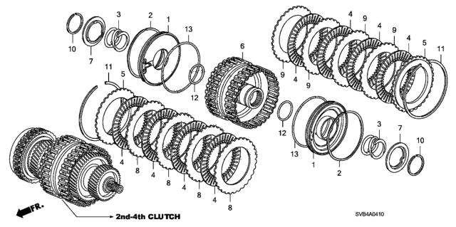 2011 Honda Civic Plate, Clutch (2.0MM) Diagram for 22643-RPC-004