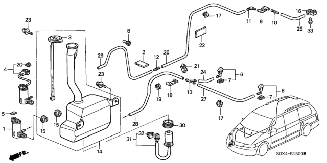 2004 Honda Odyssey Windshield Washer Diagram