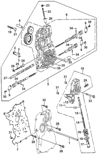 1983 Honda Accord HMT Main Valve Body  - Regulatorvalve Diagram