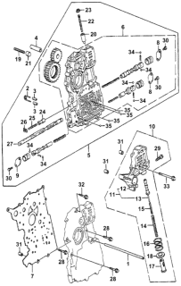 1983 Honda Accord Body Assembly, Main Valve Diagram for 27000-PC9-020