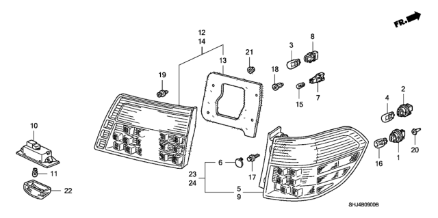 2007 Honda Odyssey Gasket, Base Diagram for 34153-SHJ-A01