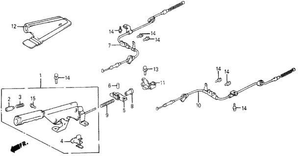 1987 Honda Civic Guide, Brake Wire Diagram for 47570-SB6-000