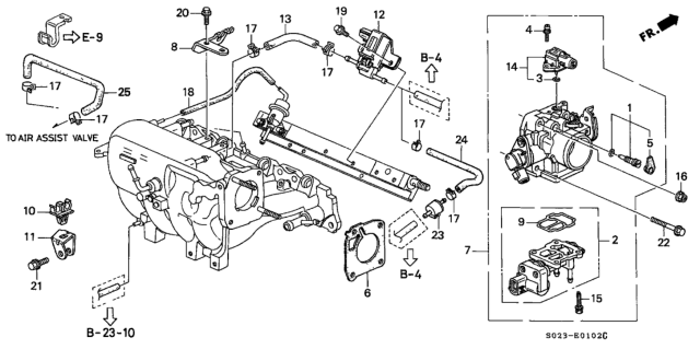 1998 Honda Civic Hose, Purge In. Diagram for 36168-P2M-A00