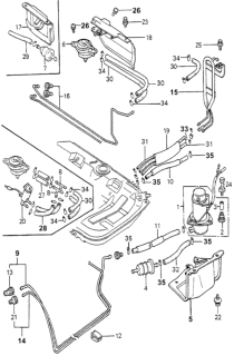 1980 Honda Accord Valve (Two-Way) Diagram for 17371-SA0-671