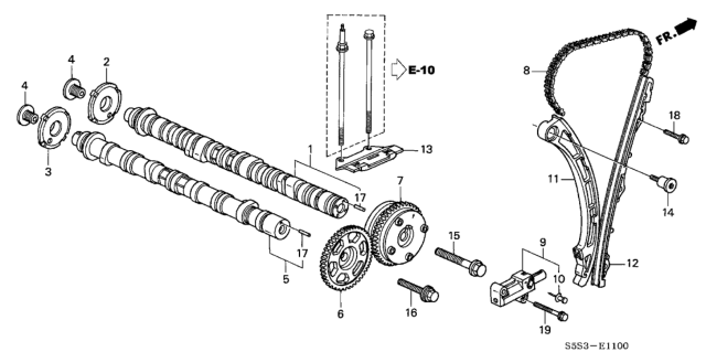 2003 Honda Civic Camshaft - Cam Chain Diagram