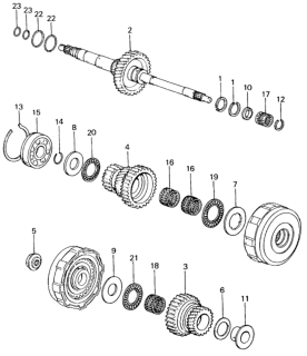 1983 Honda Civic 4 Door ** (1500) KA HMT AT Mainshaft Diagram