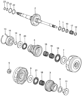 1982 Honda Civic AT Mainshaft Diagram