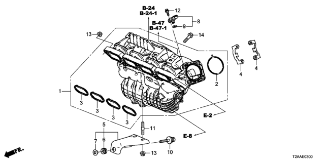 2017 Honda Accord Intake Manifold (L4) Diagram