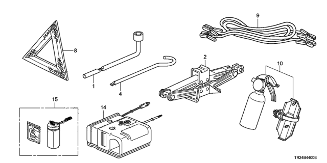 2012 Honda Civic Tools - Jack Diagram