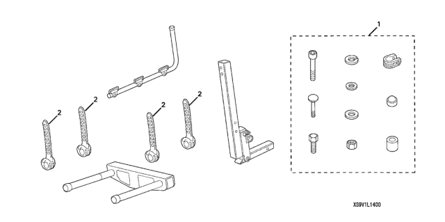 2008 Honda Pilot 5 Door LX-VP (2WD) KA 5AT Bike Carrier Hitch Mount Diagram