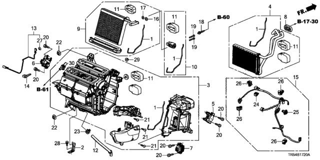 2014 Honda Civic Heater Unit Diagram