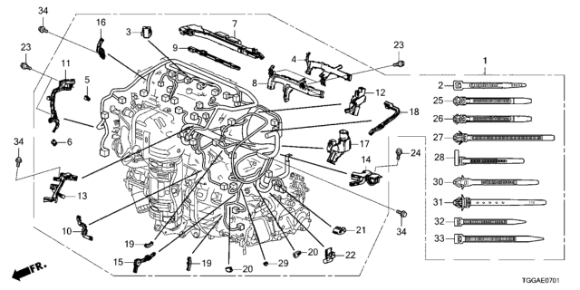 2021 Honda Civic Engine Wire Harness Diagram