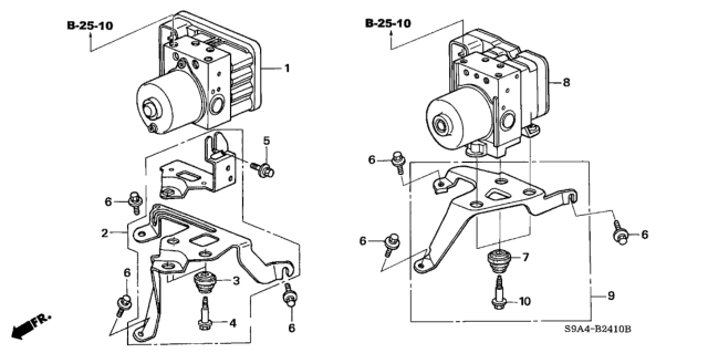 2004 Honda CR-V ABS Modulator Diagram