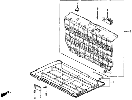 1985 Honda Civic Lid, Child Anchor *B34L* (JUNO BLUE) Diagram for 72873-SB6-610ZA