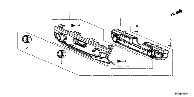 2020 Honda Clarity Fuel Cell Case Set (Deep Black) Diagram for 79612-TBV-A42ZA
