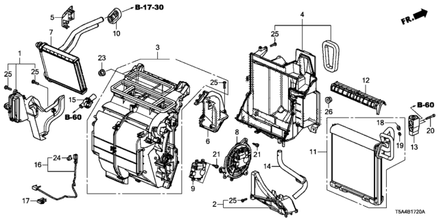 2018 Honda Fit Heater Unit Diagram