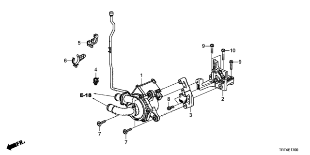 2019 Honda Clarity Fuel Cell Bolt-Washer (8X40) Diagram for 93404-08040-05