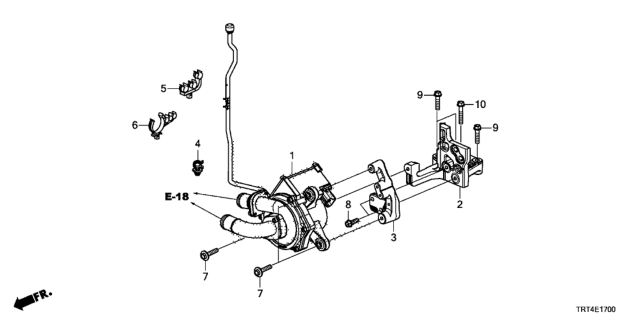 2019 Honda Clarity Fuel Cell Clamp, Breather B Diagram for 90614-5WM-A01