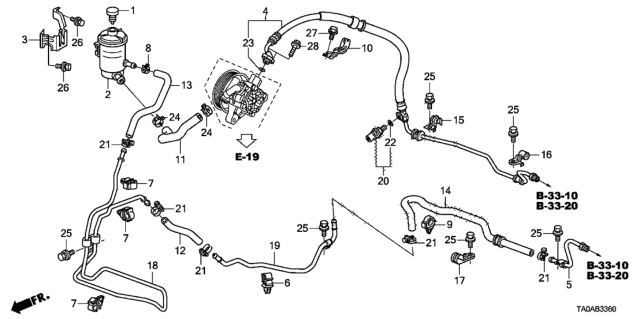 2012 Honda Accord P.S. Lines (L4) Diagram