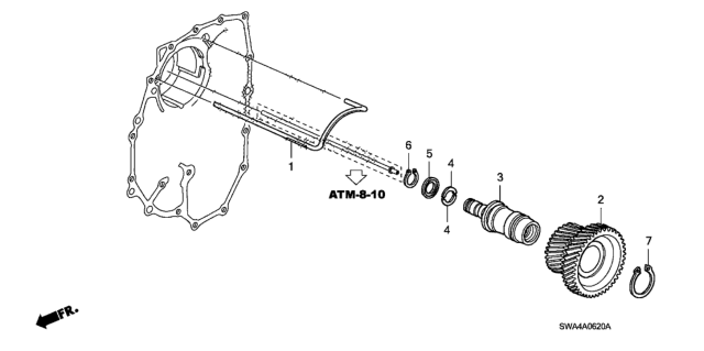 2008 Honda CR-V AT Idle Shaft Diagram