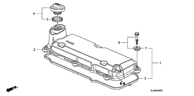 2007 Honda Fit Gasket Set, Head Cover Diagram for 12030-PWC-000