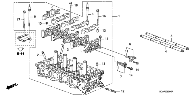 2007 Honda Accord Cylinder Head (L4) Diagram