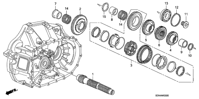 2007 Honda Accord MT Countershaft (L4) Diagram