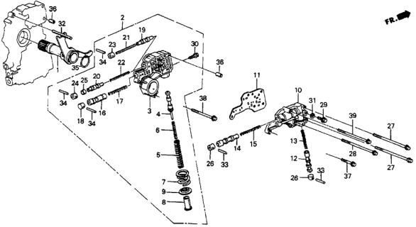 1986 Honda CRX Shaft Assy., Stator Diagram for 25155-PH0-000