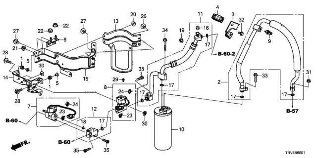2017 Honda Clarity Electric Accumulator Complete Diagram for 80610-TRV-A01