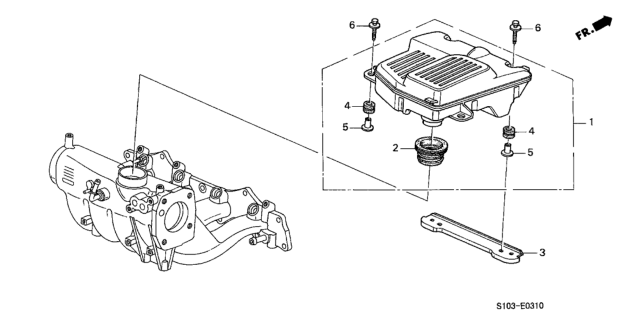 1999 Honda CR-V Intake Manifold Chamber Diagram