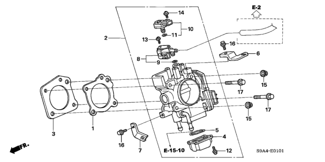 2005 Honda CR-V Throttle Body Diagram
