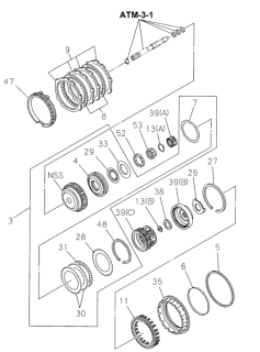 1999 Honda Passport AT Clutch (Overdrive) Diagram