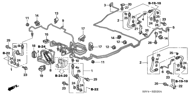 2007 Honda Pilot Brake Lines (VSA) Diagram