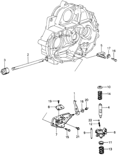 1980 Honda Civic 4MT Shift Arm - Shift Rod Diagram