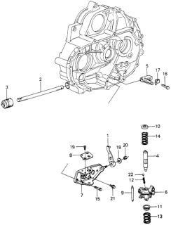 1980 Honda Civic Shaft, Shift Arm B Diagram for 24342-PA0-000