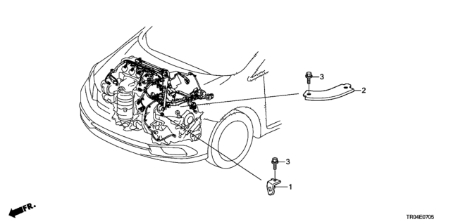 2012 Honda Civic Engine Wire Harness Stay (1.8L) Diagram