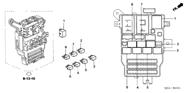 2009 Honda Ridgeline Control Unit (Cabin) Diagram 2