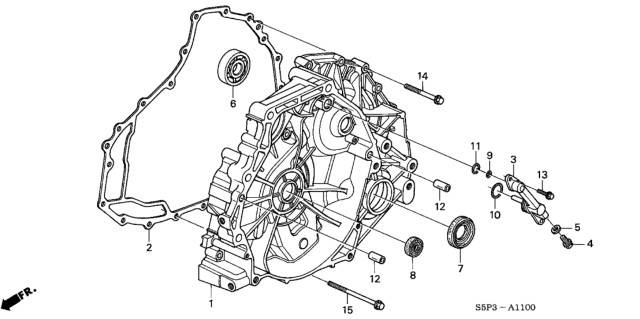 2003 Honda Civic CVT Flywheel Housing Diagram