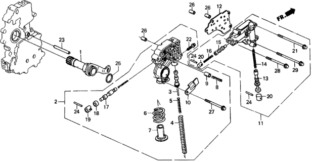 1989 Honda Civic Valve, Lock-Up Control Diagram for 27641-PS5-000