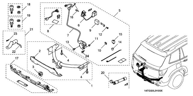 2019 Honda Passport Trailer Hitch Diagram