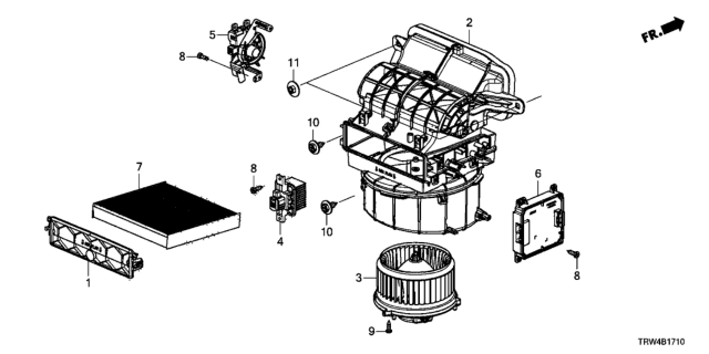 2019 Honda Clarity Plug-In Hybrid Heater Blower Diagram