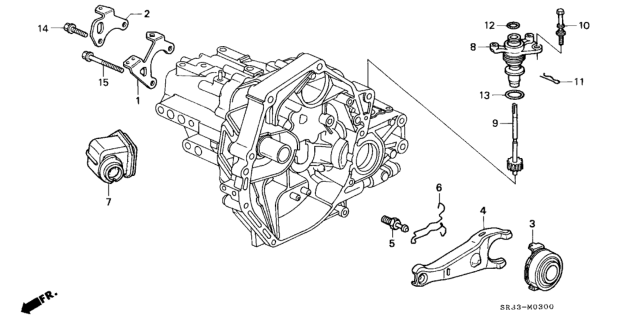 1994 Honda Civic 3 Door SI (ABS) KA 5MT MT Clutch Release Diagram